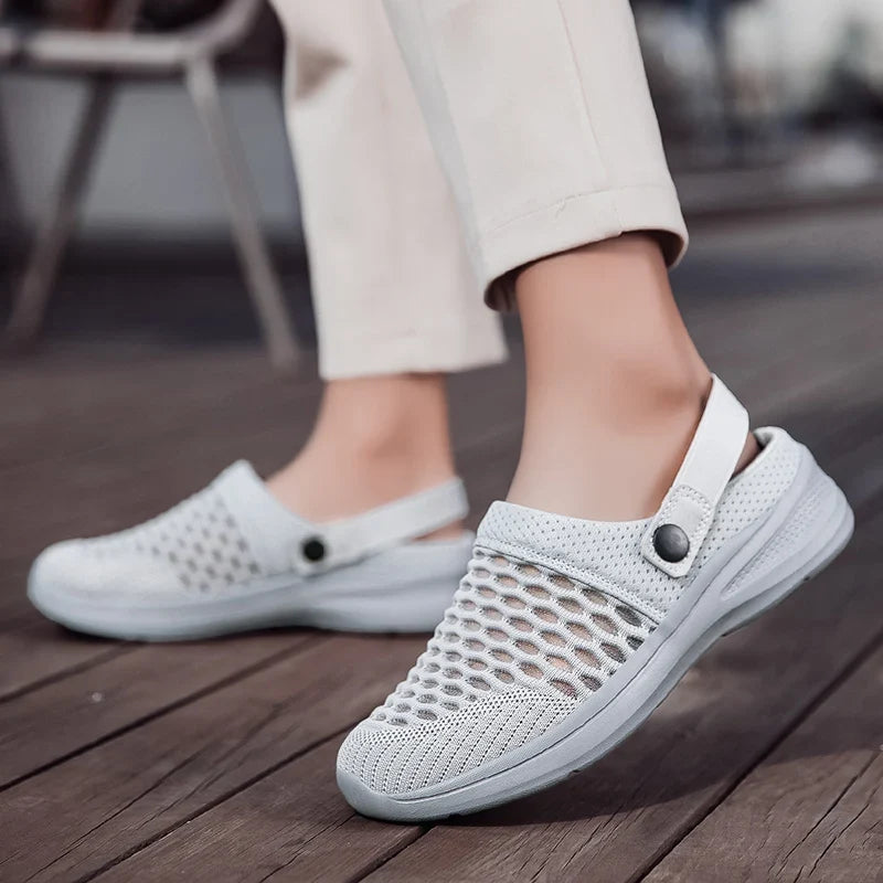 Women's Summer Sports Shoes New Platform Sandals Women Mesh Sports Breathable Beach Flat Bottom Trendy Outdoor Walking Slippers