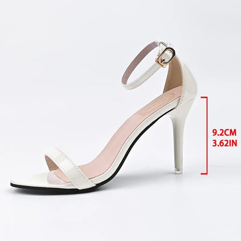 Sexy Stiletto Heel Gold Sandals Women 2026 Summer Super High Heeled Sandals Woman Pointed Toe Ankle Buckle Party Shoes Ladies 41