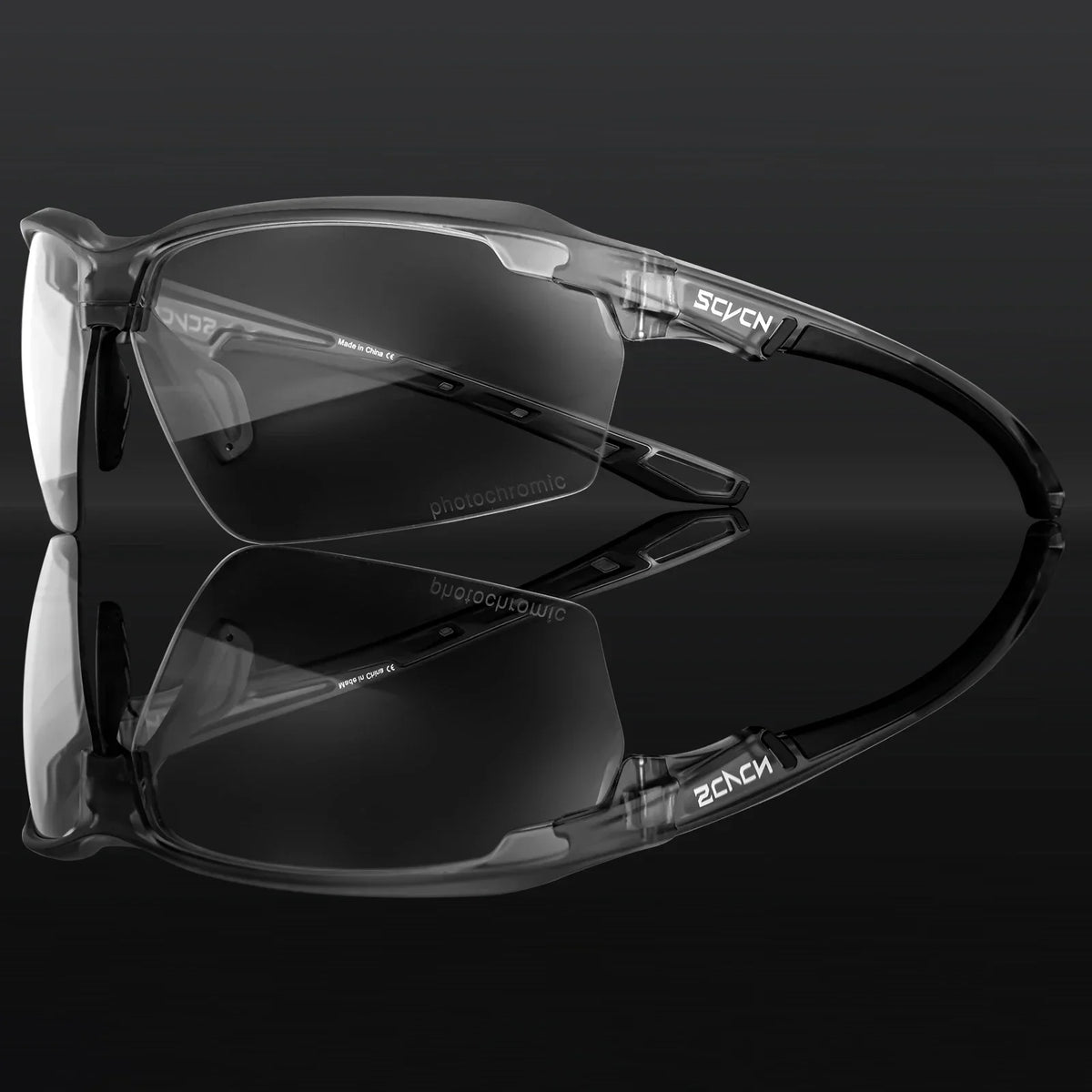 SCVCN Photochromic Glasses Cycling Sunglasses UV400 Hiking Goggles Men Outdoor Sports Glasses Women Driving Bicycle Bike Eyewear