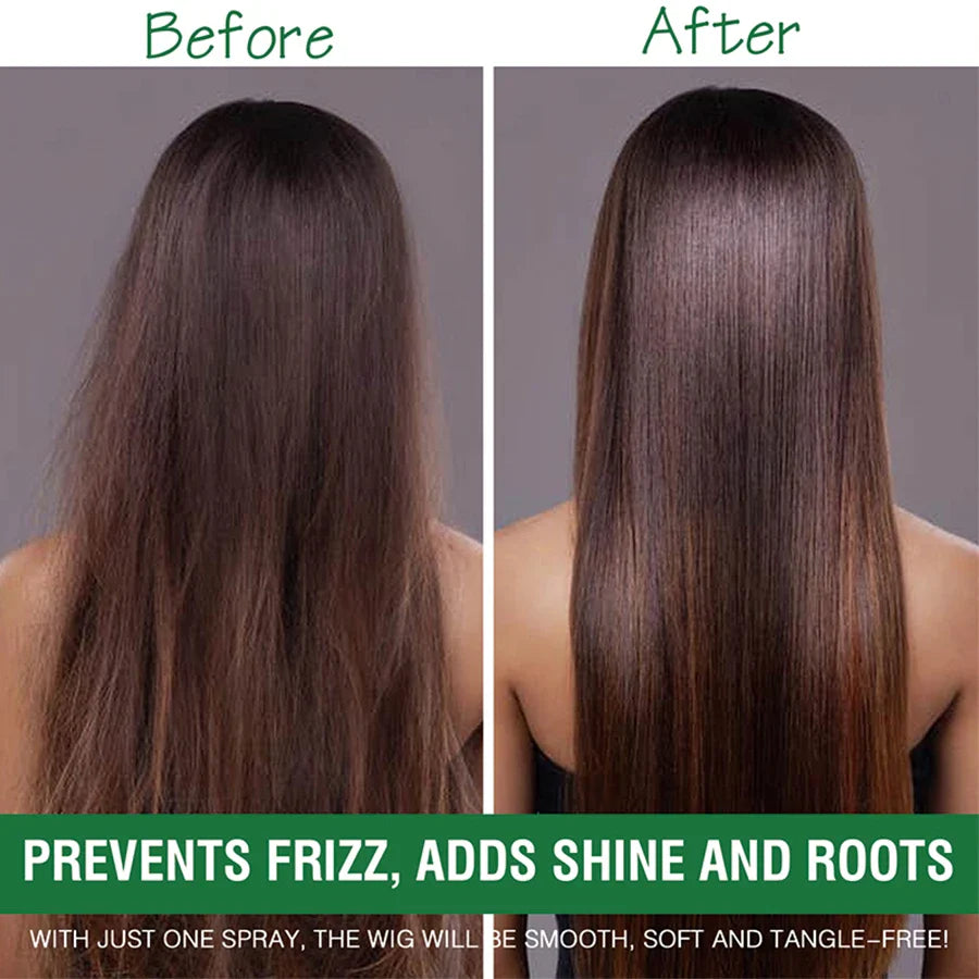 Spray de leche para pelucas de 100 ml, spray humectante para pelucas, cabello sintético, previene el encrespamiento, acondicionador sin enjuague para pelucas, suave y brillante