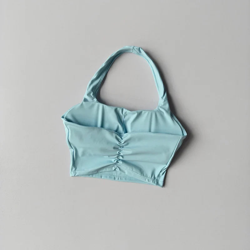 Dicha sin espalda: Sujetador deportivo sexy y crop top de yoga