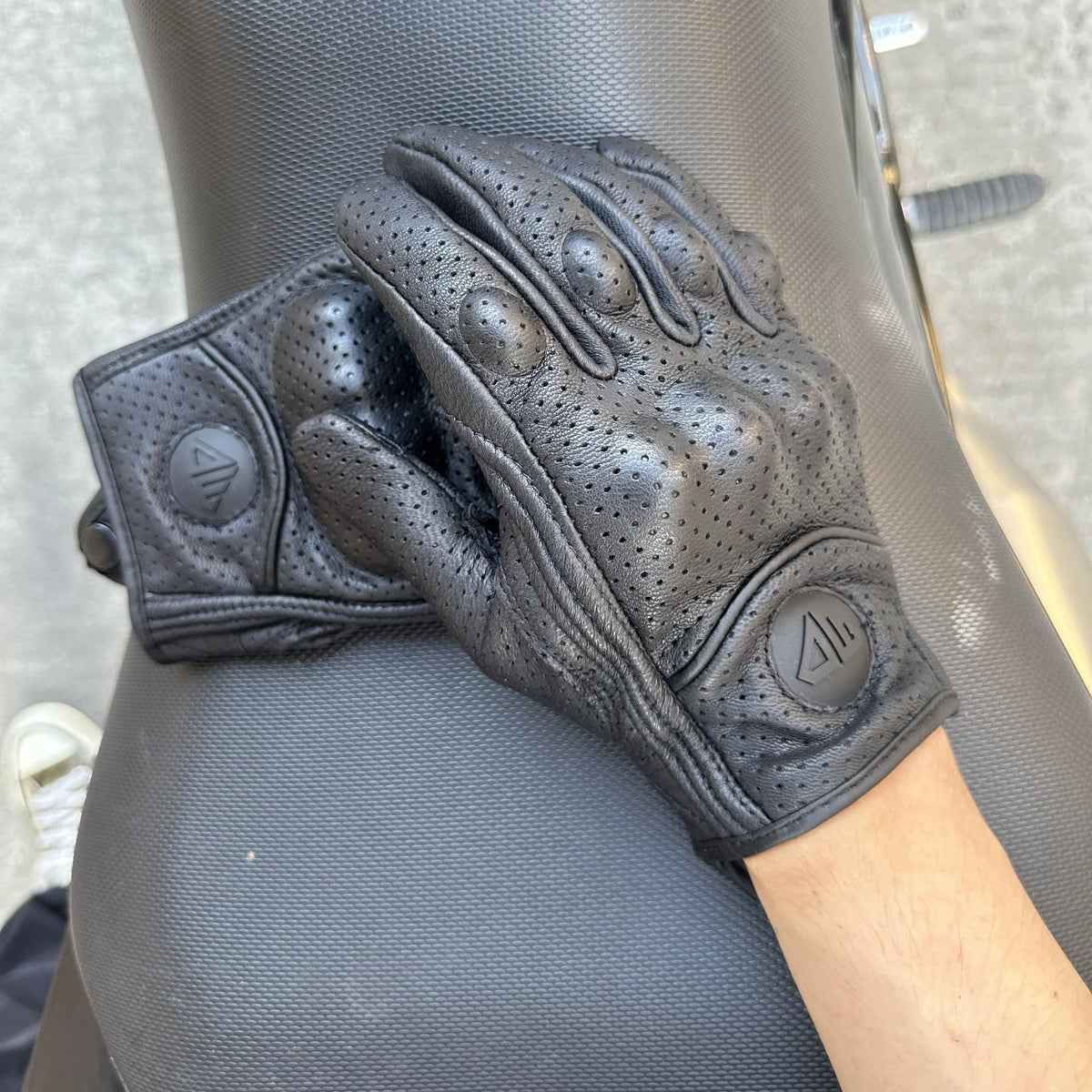 Leather Motorcycle Gloves Winter Touchscreen Protective
