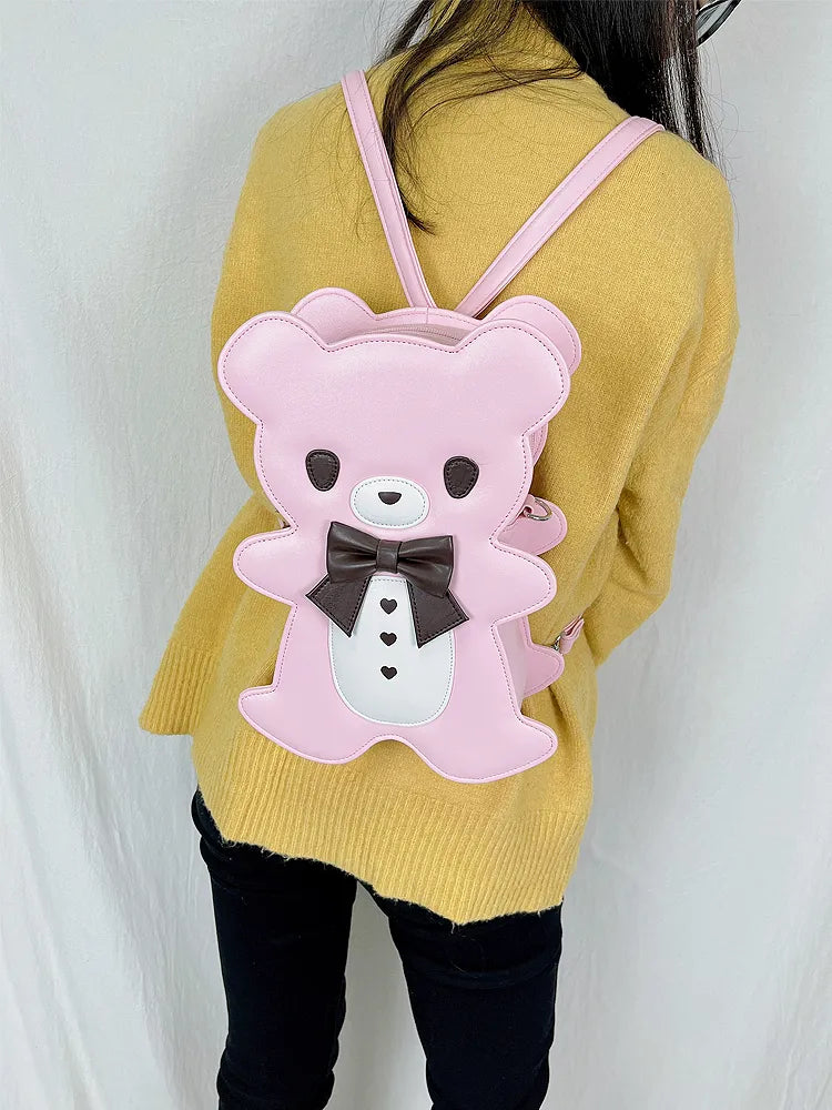 Mochila de oso con pajarita