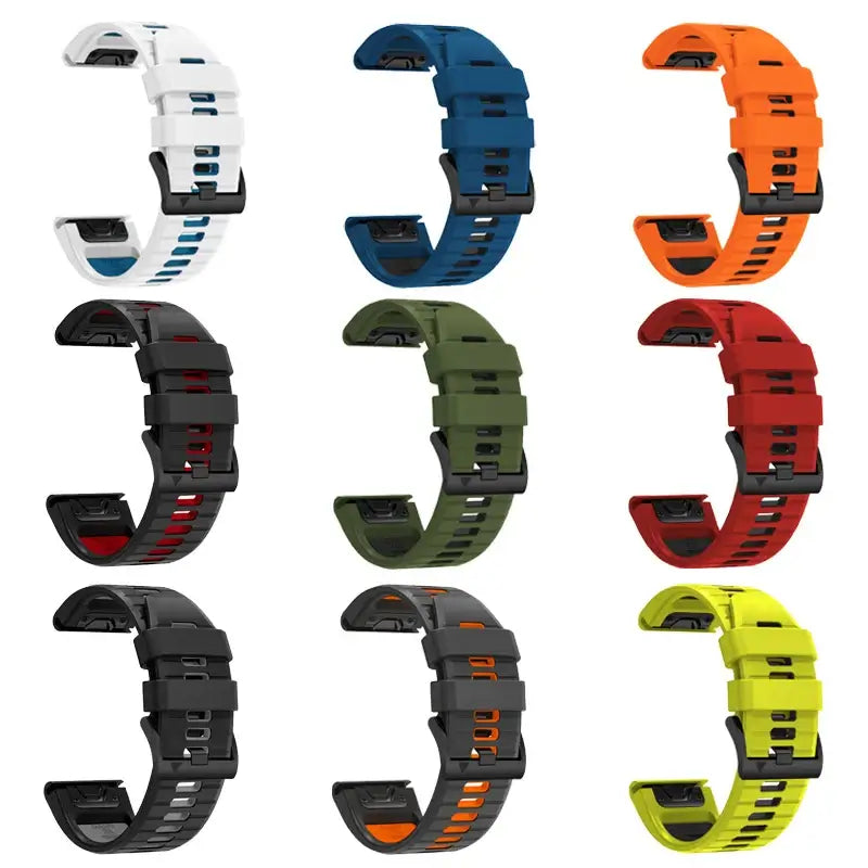 Garmin QuickFit 22/26mm Two-Tone Perforated Silicone Sport Band