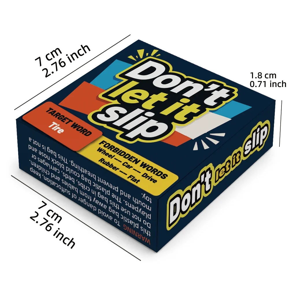 Spanish Best-Selling Popular Taboo Card Game; Outdoor Camping Travel Card Game Party Board Game; Social Icebreaker Party Game En
