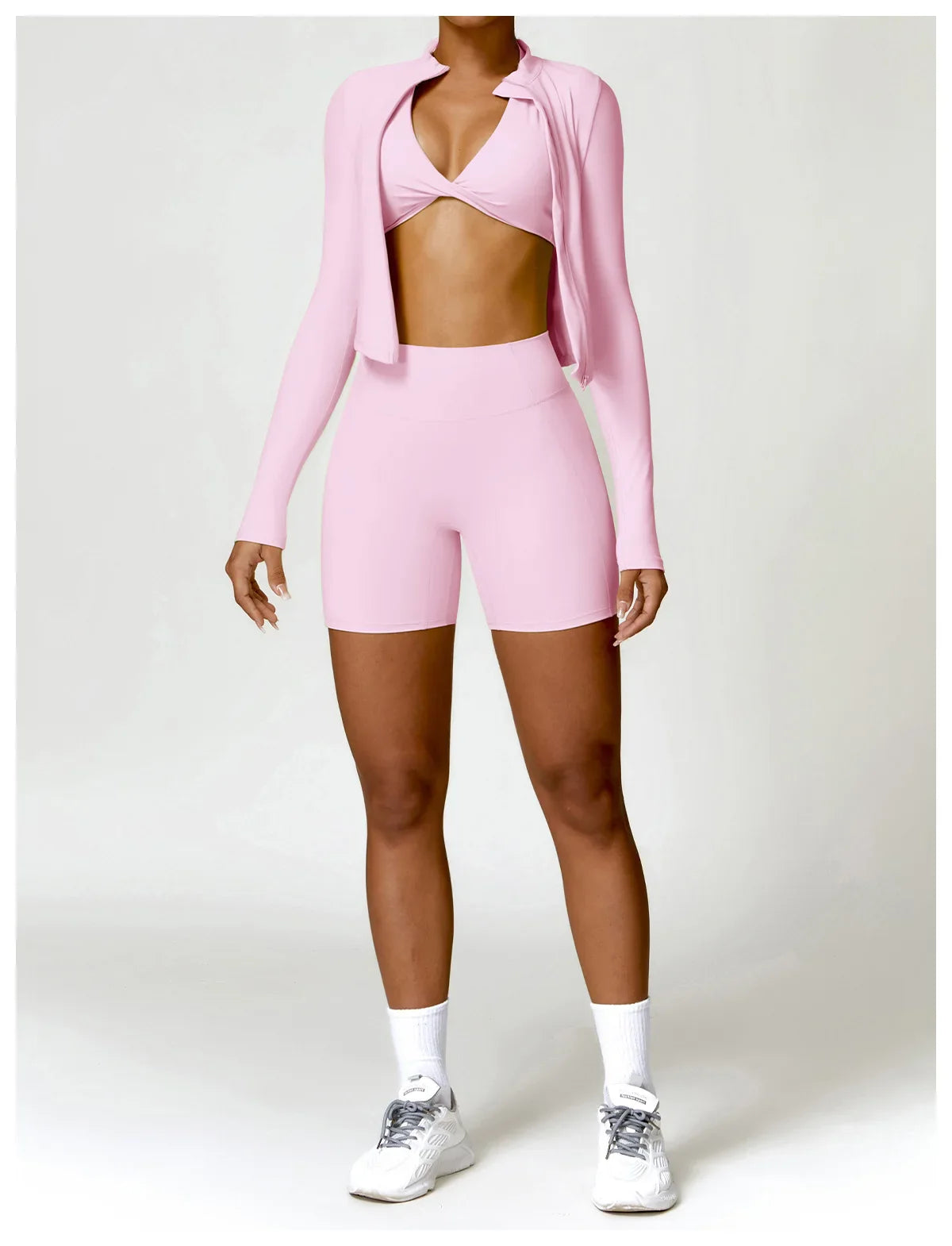Chaqueta de mujer con cremallera completa y estilo deportivo