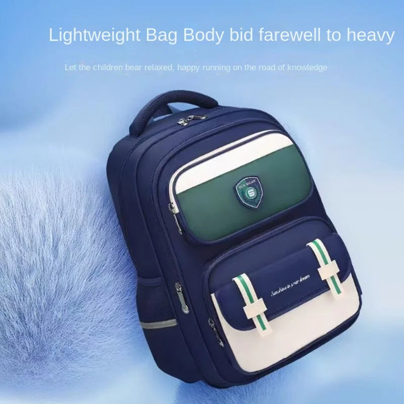 Sun Eight Orthopedic School Bag Grade 3-6 Primary Student Shoulder Backpack Large Capacity Light Water Proof Mochilas Escolares