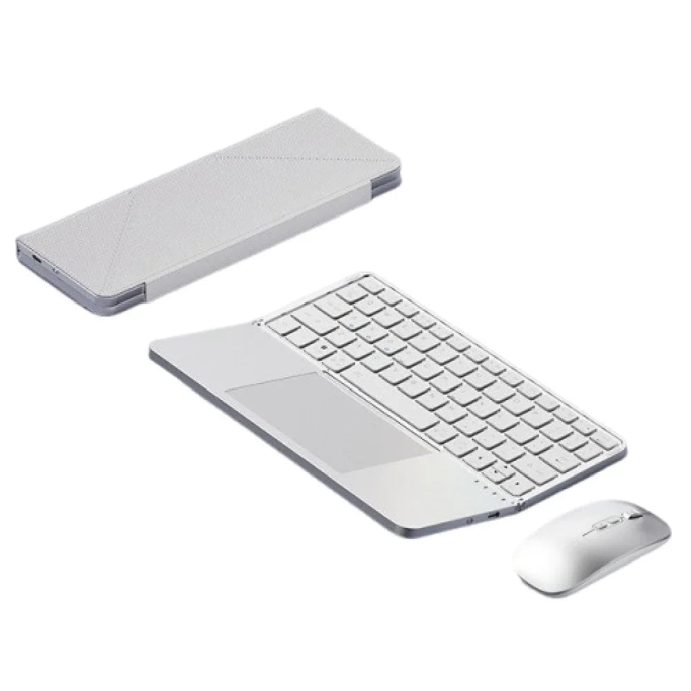 Bluetooth 5.3 Wireless Bluetooth Keyboard Portable Detachable Foldable Keyboard with Touchpad Universal Rechargeable Keyboard