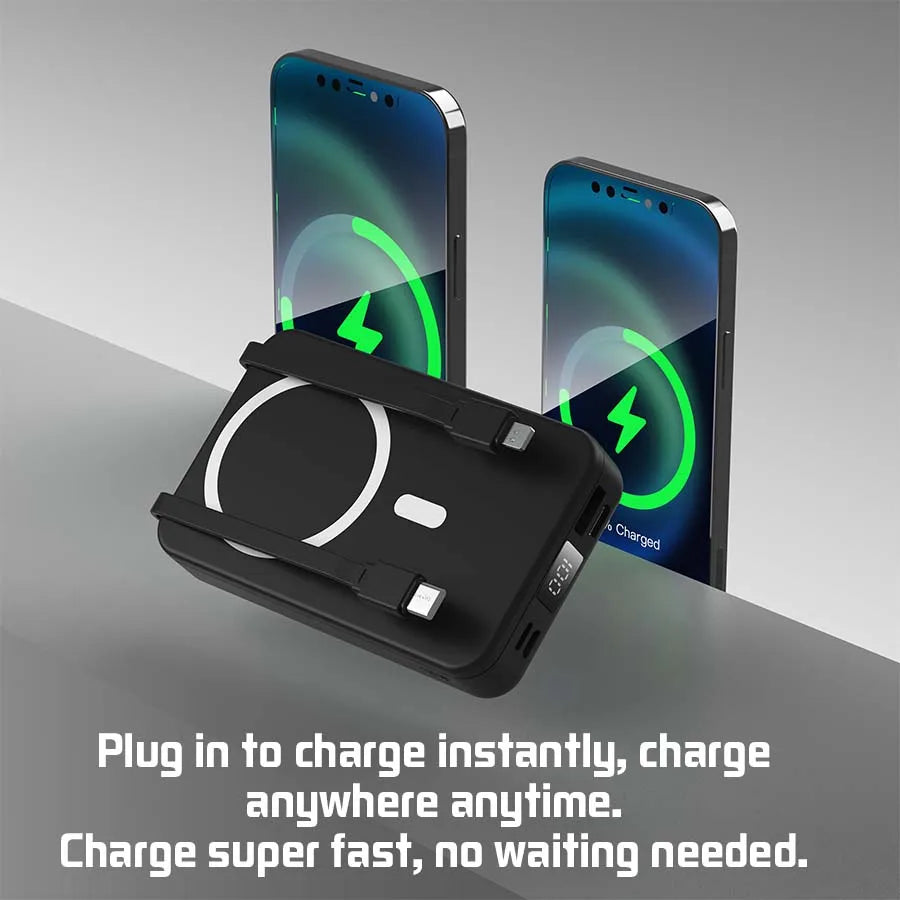 10000mah Magnetic Wireless Portable Power Bank, 22.5w Fast Charging