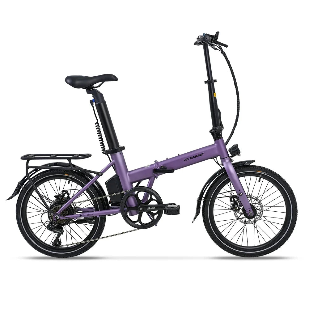 Folding Electric Bicycle 350W, 36V 8Ah/12Ah Removable Battery, 20Inch*1.75 Tires, 25Km/h, 7Speed City Commuter Travel Ebike