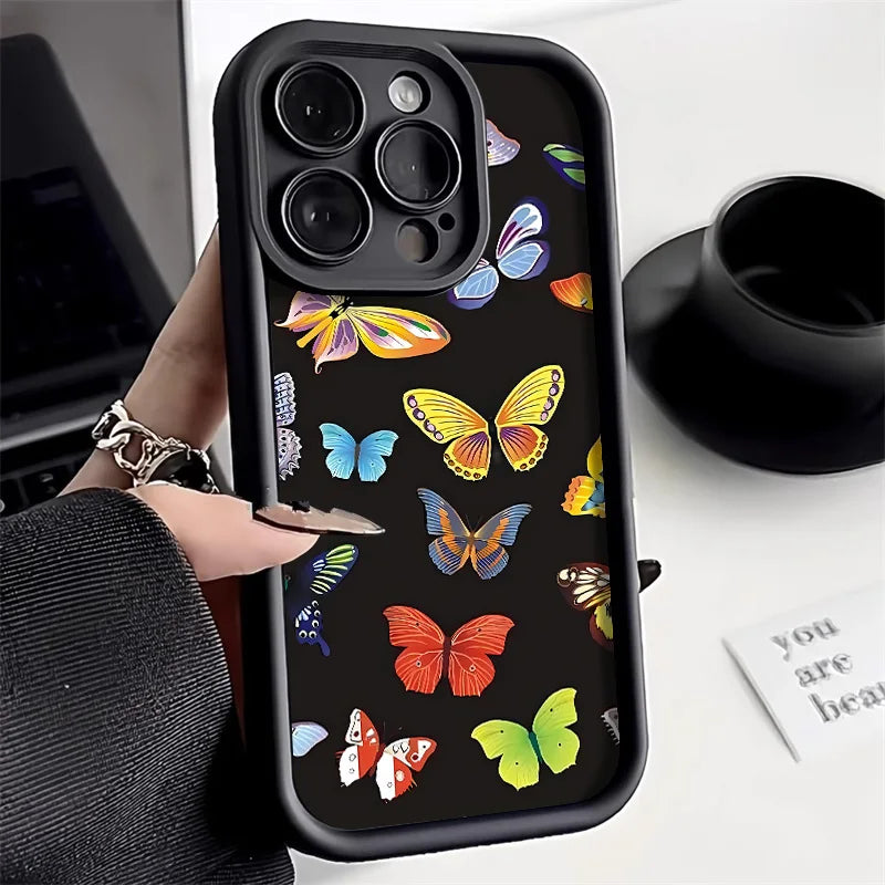 Black Butterfly Silicone Phone Case