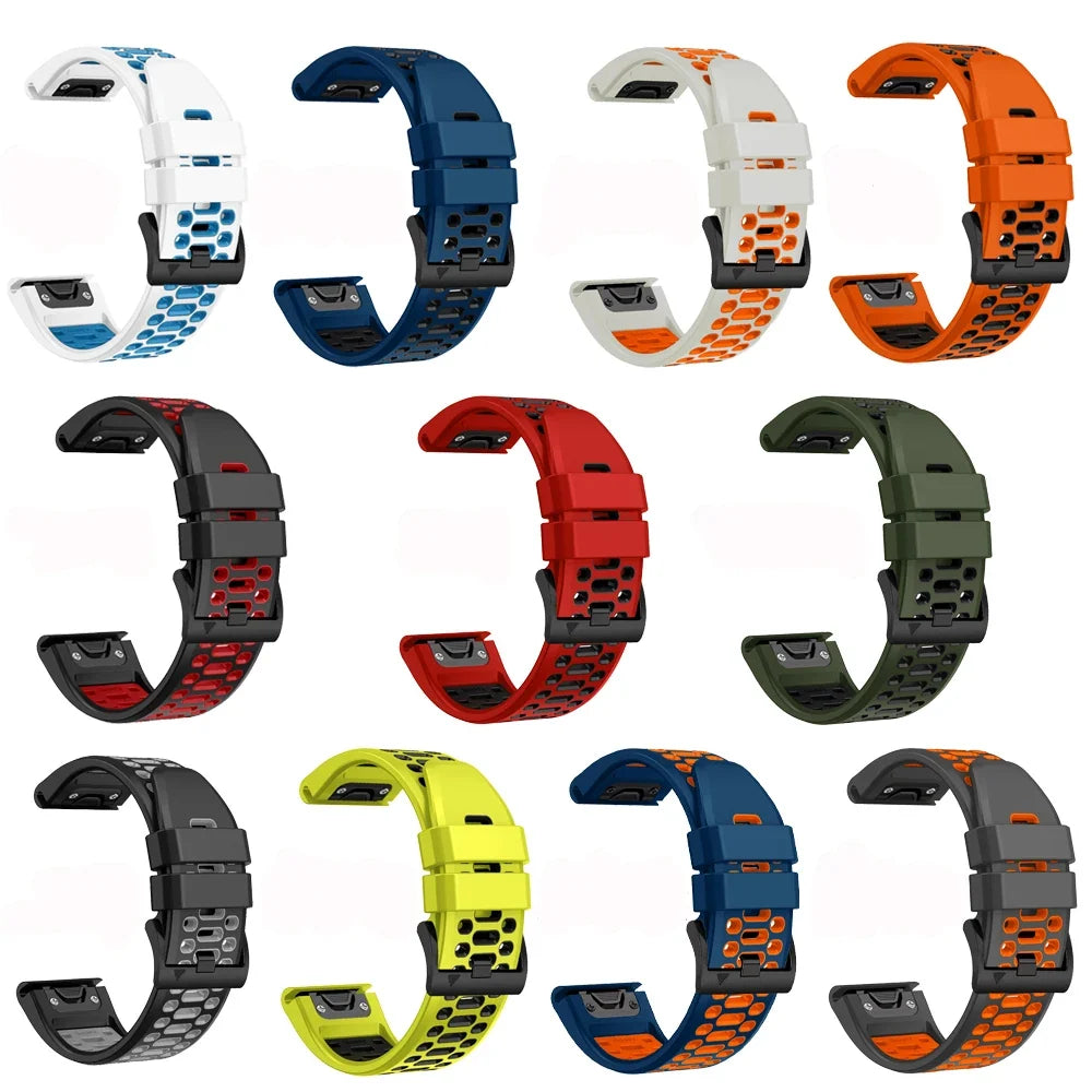 Garmin QuickFit 22/26mm Breathable Two-Tone Silicone Band