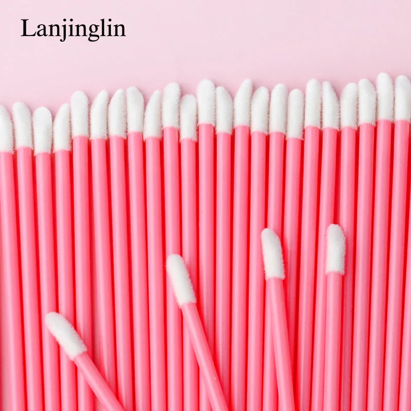 Lanjinglin 5/50 Pcs Lip Brush Reusable Makeup Brushes Lipstick Applicator Wands Eyelashes Extension Tool Beauty Accessories