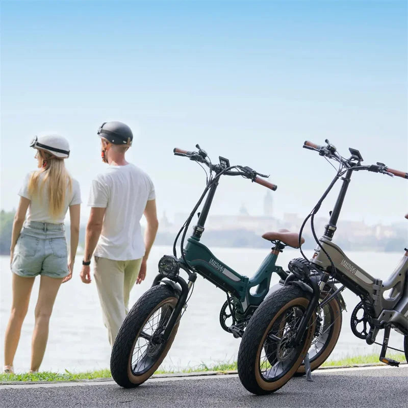 US Stock Fashion Commuter Electric Bike Foldable With APP Adult Woman Youth Cool 750w Powerful Electric Bicycle Double Battery