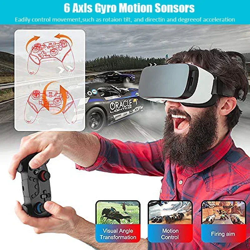 DATA FROG Wireless Bluetooth Game Controller For Switch/Switch Lite Console Joystick Gamepad
