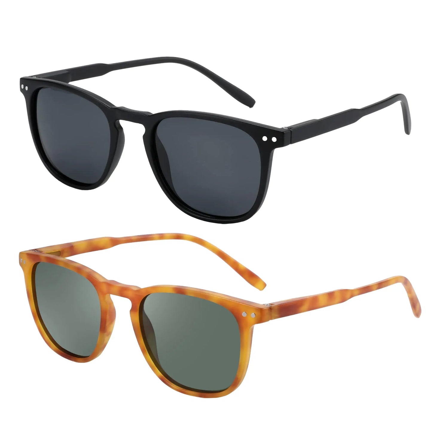 ZENOTTIC Retro Small Round/Square Polarized Sunglasses Vintage Lightweight Frame for Men Women  Fashion Shade