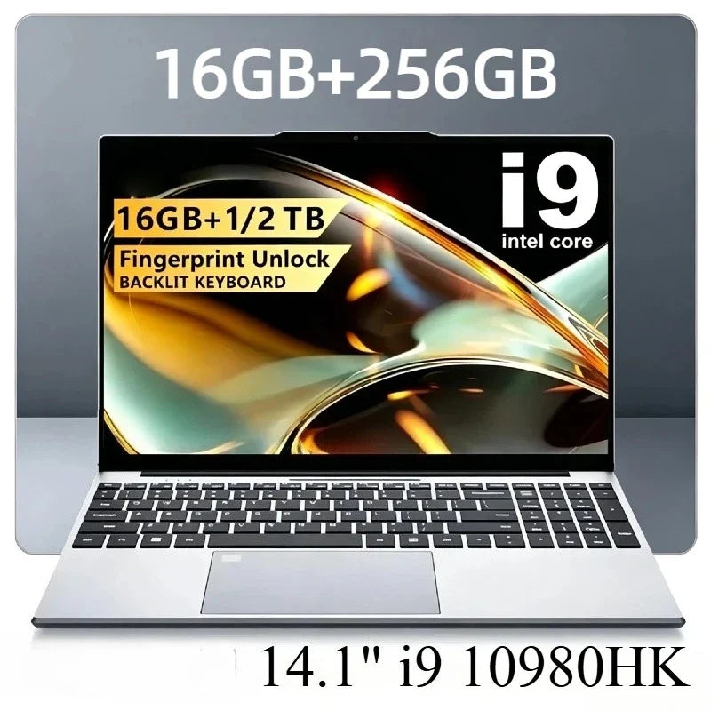 Intel Core i9 10980HK 14.1 Inch Pro Laptop 8C 16T 2.4 5.3GHz 16MB 45W 32GB  2TB M.2 SSD Gaming Notebook Office Pro Max HD