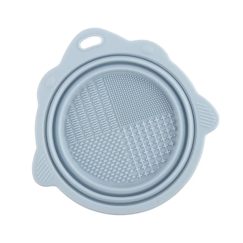 Silicone Makeup Brush Cleaner Folding Powder Puff Cleaning Bowl Eyeshadow Brushes Washing Soft Mat Beauty Tools Scrubber Box