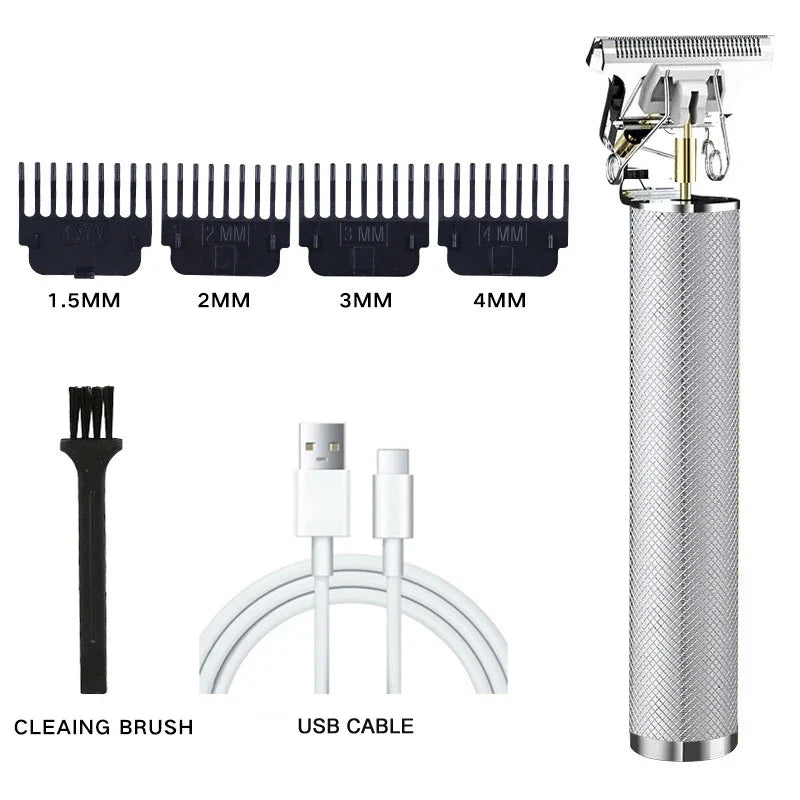 Men's Vintage Hair Trimmer T9 Carving Rechargeable Barber Electric Professional Hair Clipper Beard Trimmer/Metal Haircut Clipper