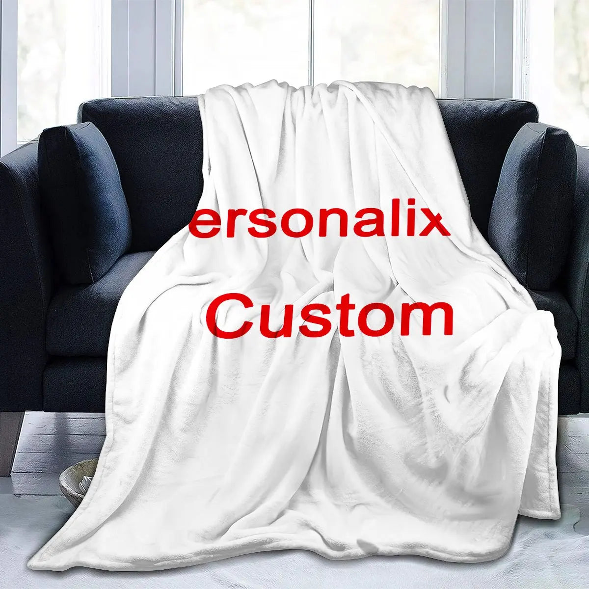 1 Piece of Custom Personalized Blanket with Image Upload DIY Flannel