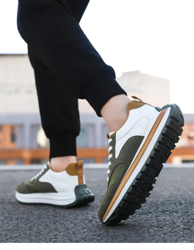 Men Shoes 2025 Spring Autumn New Fashion Comfortable Height Increase Casual Running Shoes Breathable Non Slip Platform Sneakers