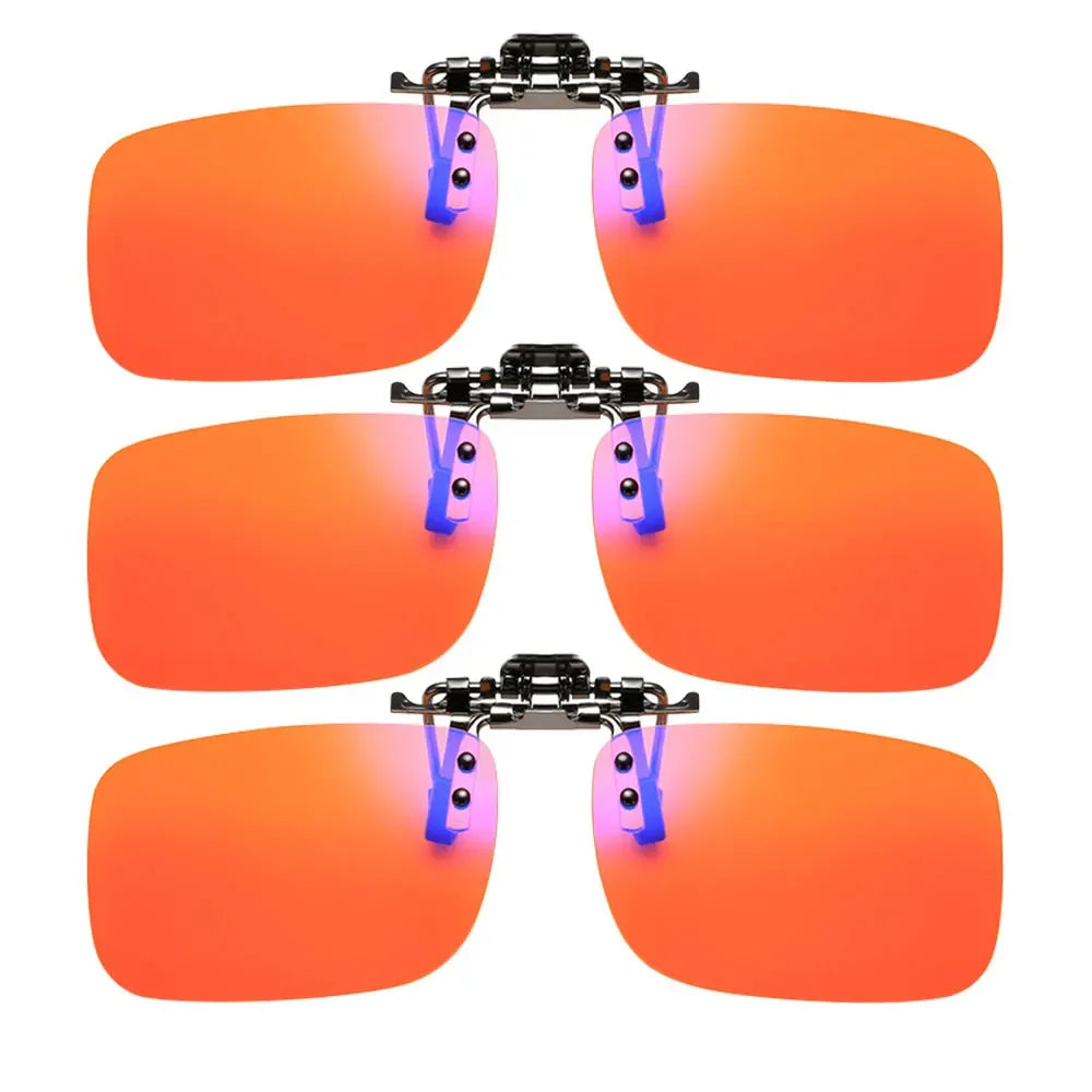 Anti Blue Light Lenses Clip On Red Lenses Better Sleep Clip On Orange Lens For Gaming Or Working Yellow Driving Lens Polarized
