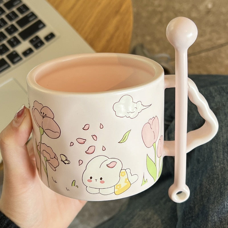 Tazas de Conejito de Flores