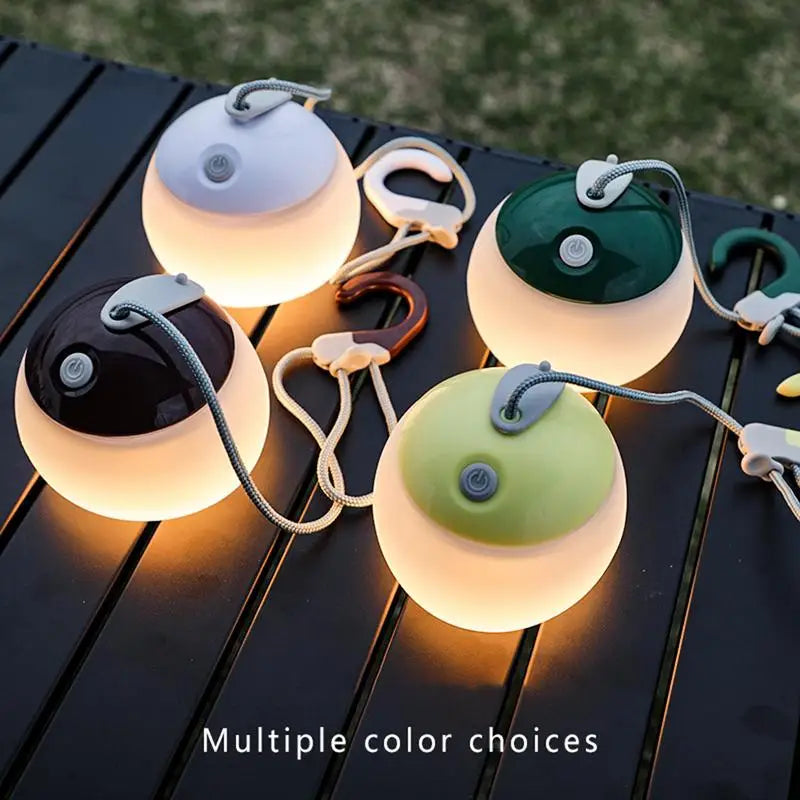 Camping Light With Hook 4 Mode Adjustable LED Tent Light Portable Outdoor Lantern Rechargeable LED Tent Lantern For Fishing Camp