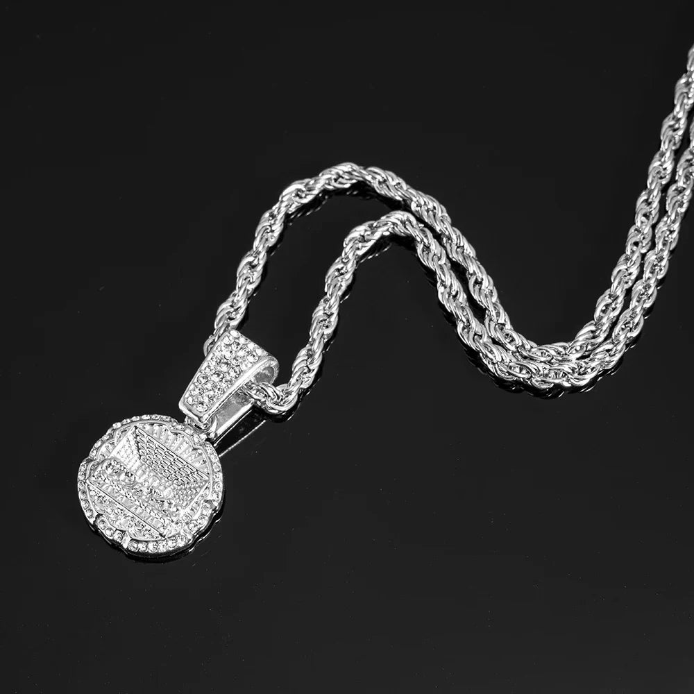 Delicate Shiny Last Supper Pendant Necklace Men's Jewelry Match Iced Out 4mm Tennis Chain Fashion Men Hip Hop Style Women Gift