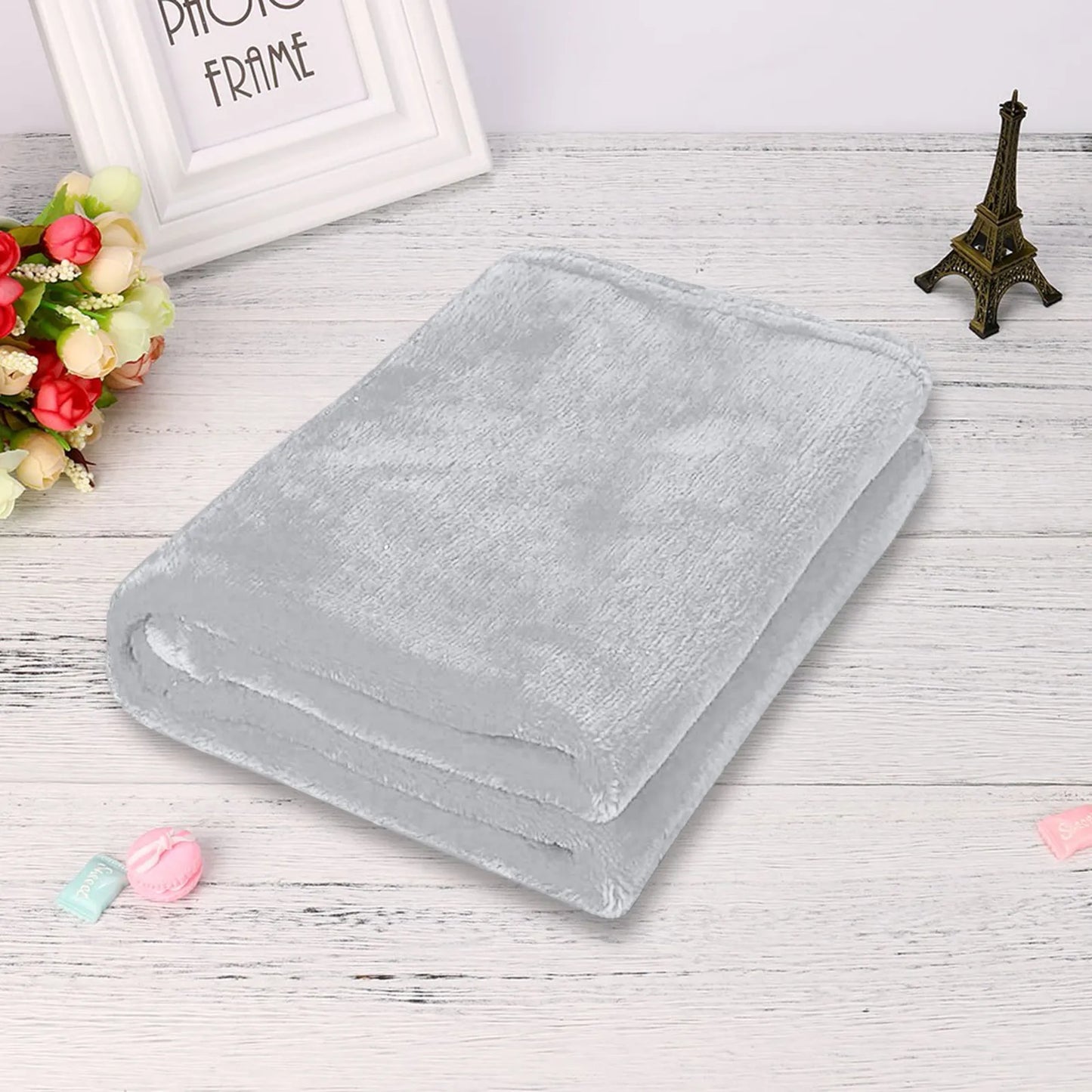 Plain Flannel Coral Blanket Small Fleece Sheet Super Warm Solid Micro Plush Fleece Blanket Throw Rug Sofa Bedding Supplies
