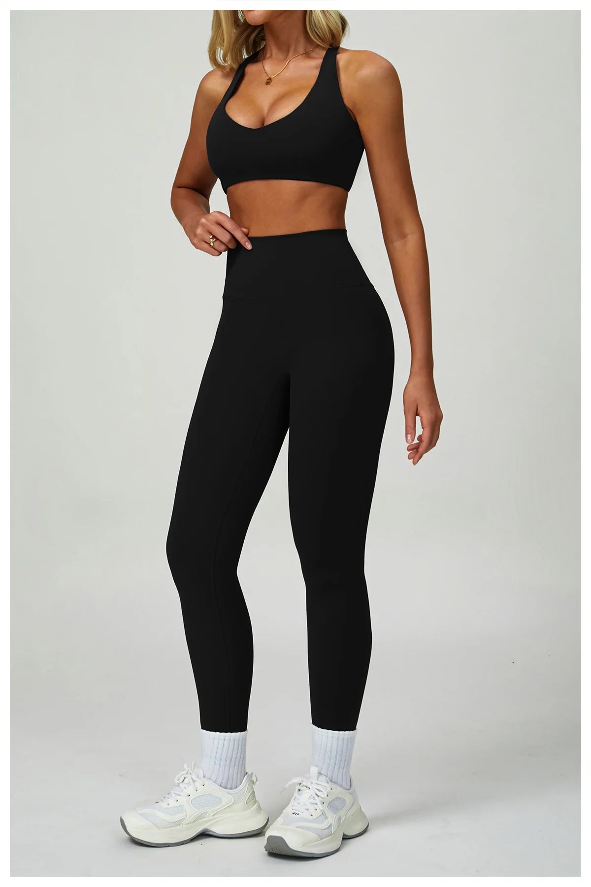 2/3-Piece Activewear Set – Sports Bra & High Waist Leggings