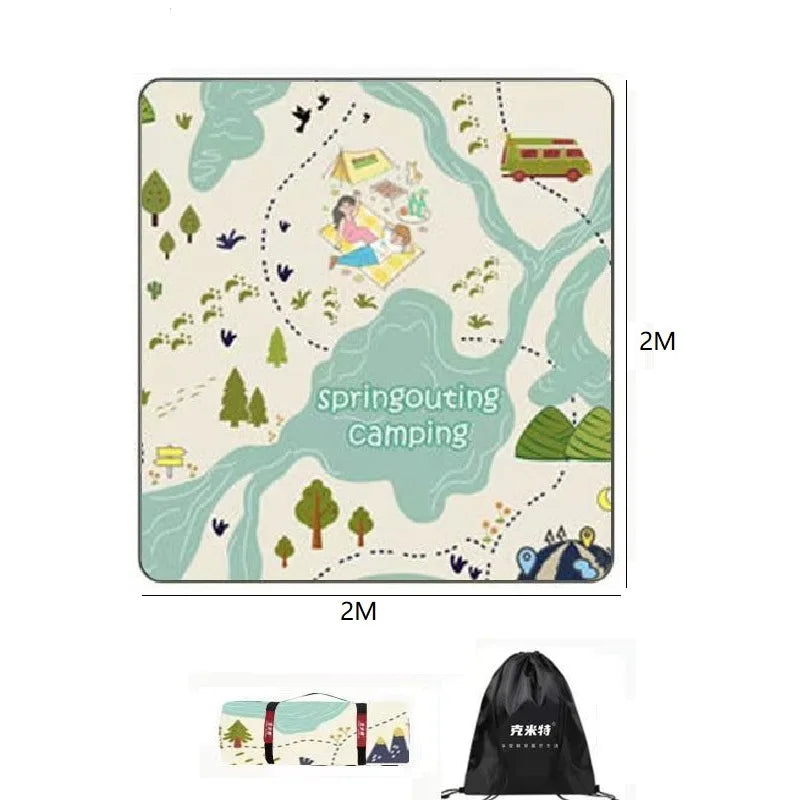 Camping Mat Outdoor Portable Ultra-light Waterproof Picnic Blanket Nature Hike Car Travel Tent Mat Beach Equipment Supplies