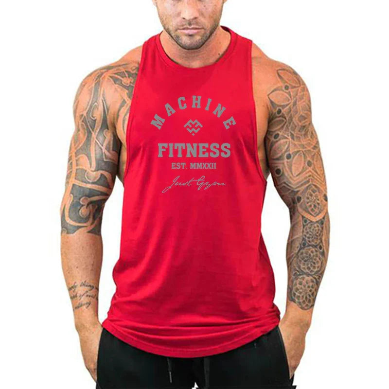Camiseta de tirantes FlexFit: Camiseta de entrenamiento de algodón para hombre