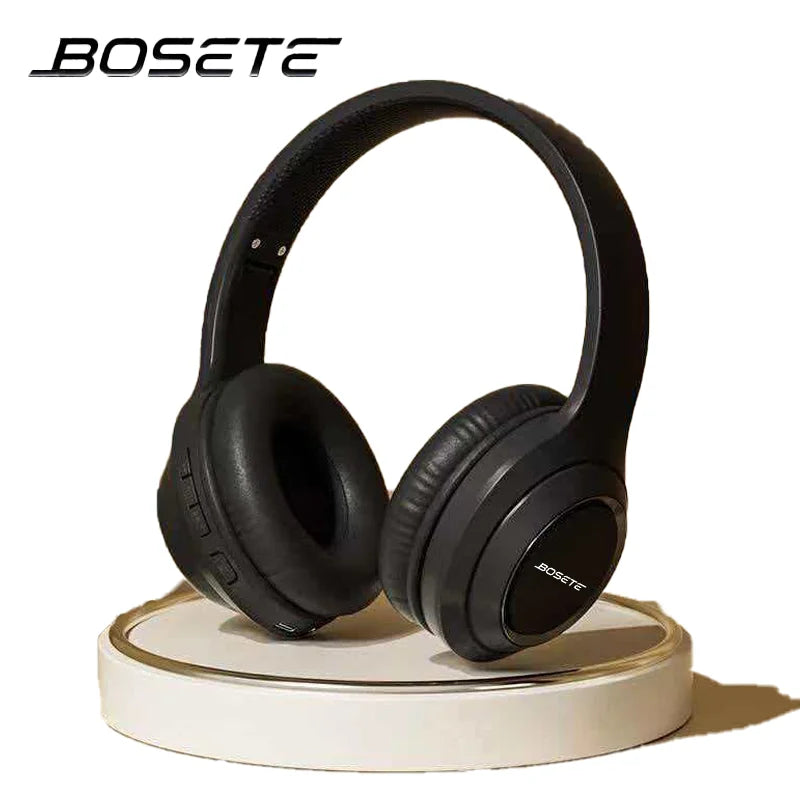 Original Bosete Wireless Bluetooth Over Ear Earphones 9D Surround Bass Headsets Sports Noise Reduction Gaming Earphone with Mic
