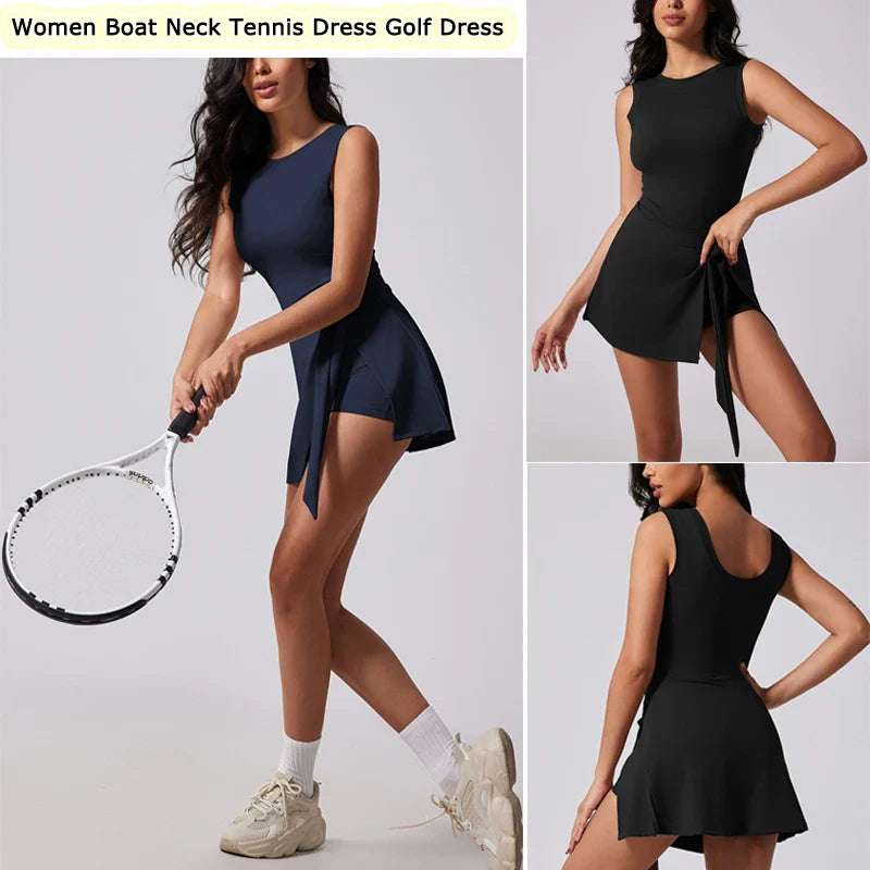 Vestido de tenis activo VITALINOVO con pantalón corto incorporado
