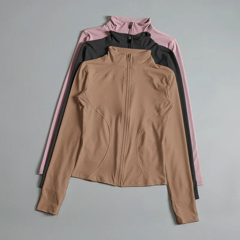 Women Long Sleeve Yoga Jacket for Peak Performance