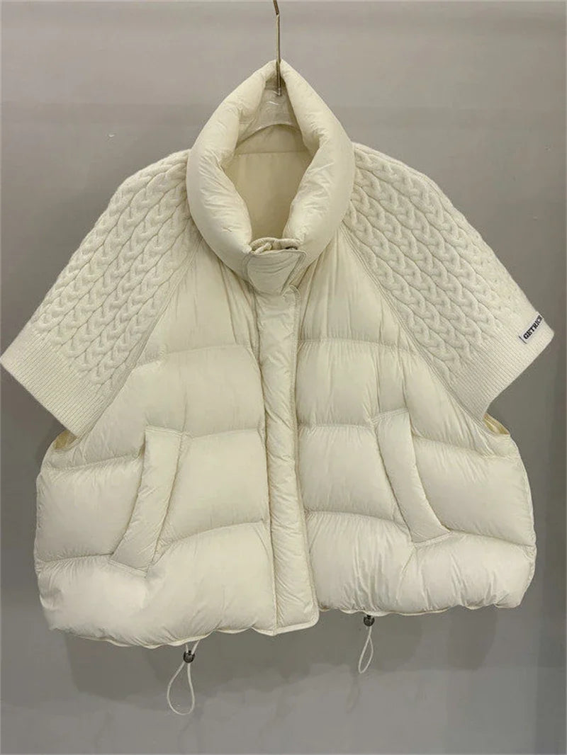 ZAROY Women's Cotton Vest Jacket Autumn Winter Loose Casual Stand Collar Pocket Puffer Waistcoat Coat Trendy Outerwear куртка