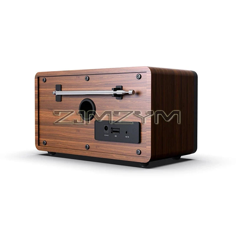 Retro Bluetooth Speaker Stereo FM Radio Alarm Clock Multi-function Bluetooth Speaker Wireless Sound Box
