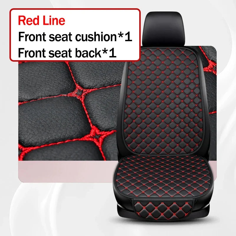 Kcimo Pu Leather Car Seat Cover Seat Back Soft Cushion Universal Front and Rear Car Seat Cushion Chair Carpet Pad Four Seasons