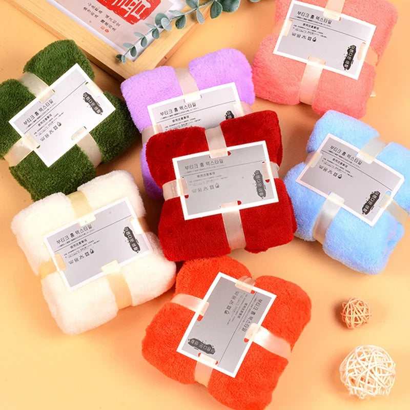 Hot 1/5PCS Bath Towels Set Super Soft Highly Absorbent Quick-drying Coral Velvet Bath Towel For Adults Hotel & Spa Use