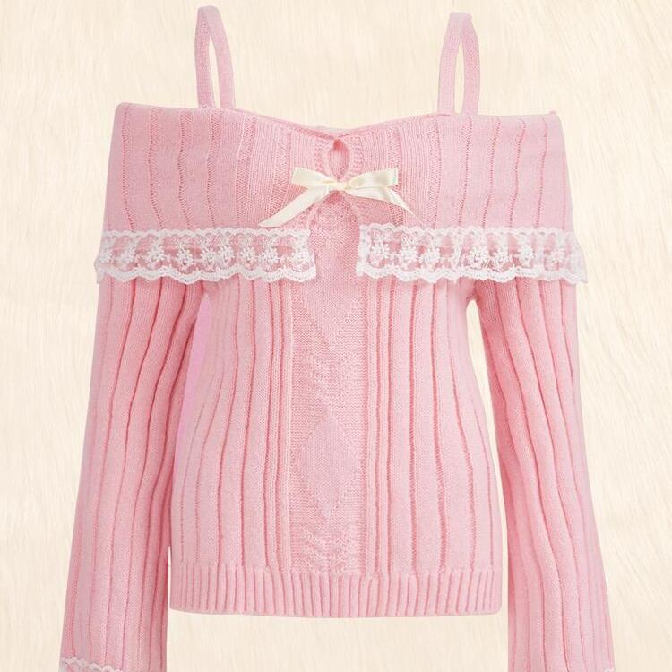 Off Shoulder Knit Top