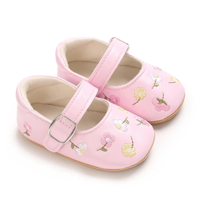 0-1year Baby Shoes Infant Pre-Walker Shoes Girls Princess Bow Shoes