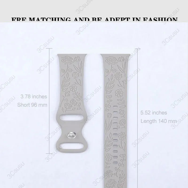 COROS PACE & APEX Rose Engraved Silicone Band