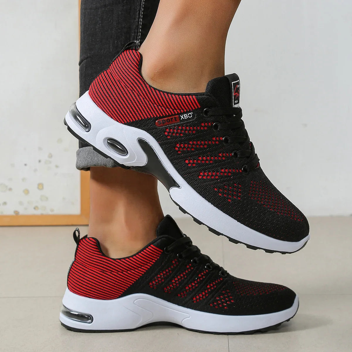 Men's Casual Sneakers Breathable Mesh Lace Up Versatile Lightweight Soft Sole Daily Walking Running Footwear For Outdoor Wear