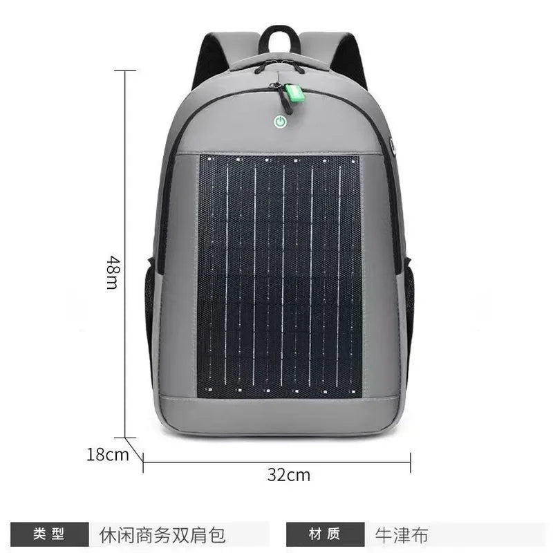 For Large Capacity Solar Backpack with Intelligent Power Generation Anti-splashing Charging Function for Business Leisure
