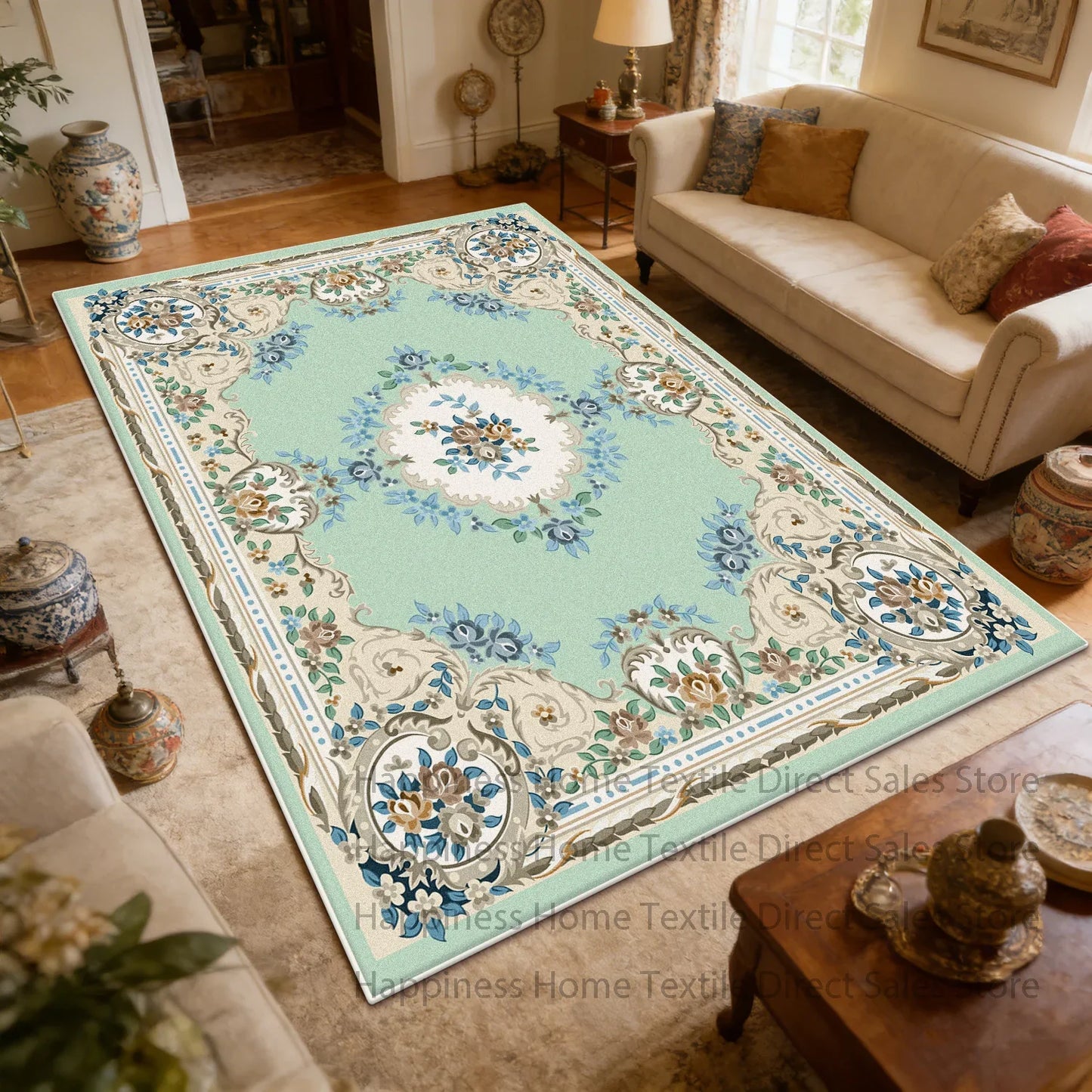 Persian Retro Large Living Room Sofa Carpet Antiskid Machine Washable Decoration Bedroom Large Size Rug Soft Parlor Luxury Mat