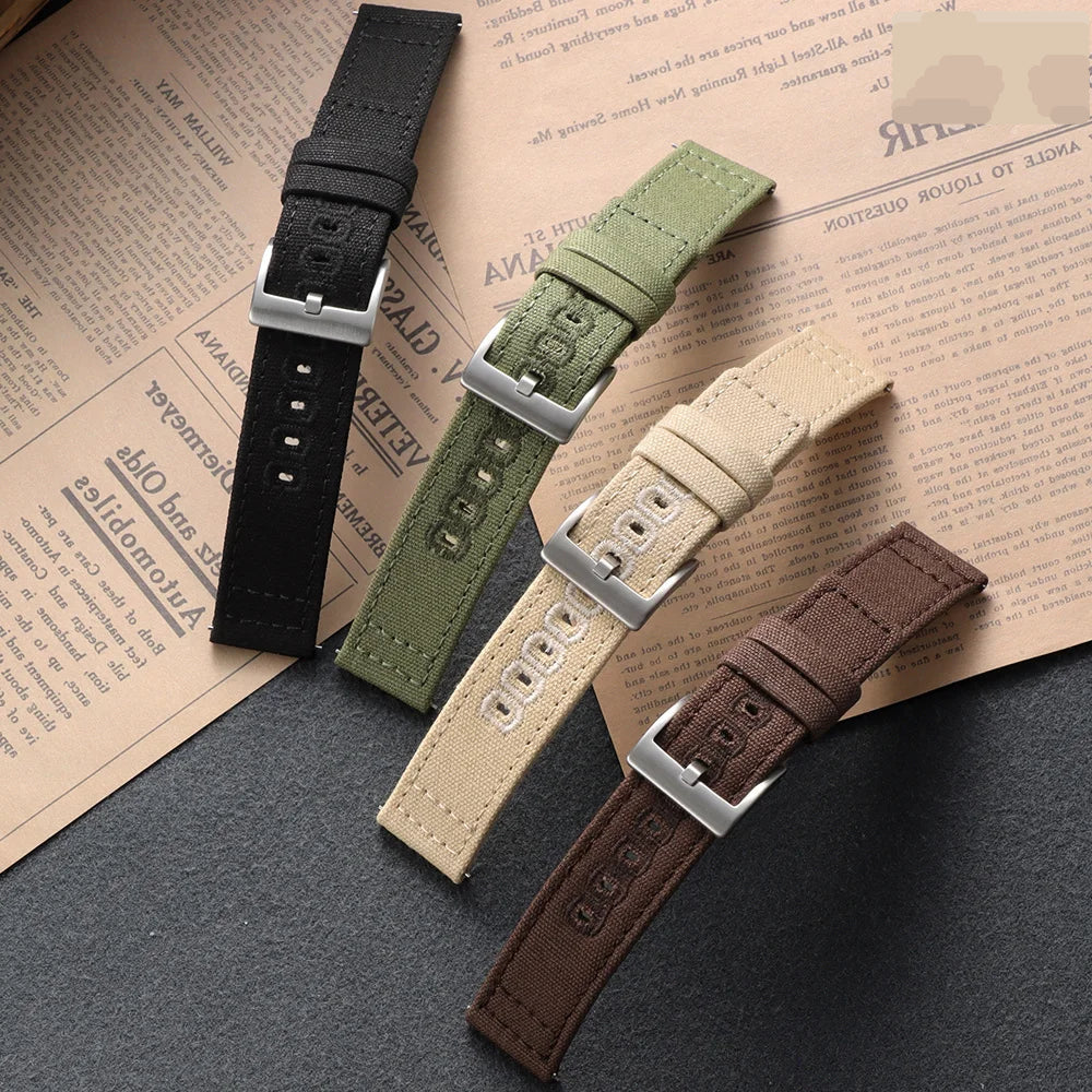 Motorola Moto Watch Stitched Canvas Nylon Band