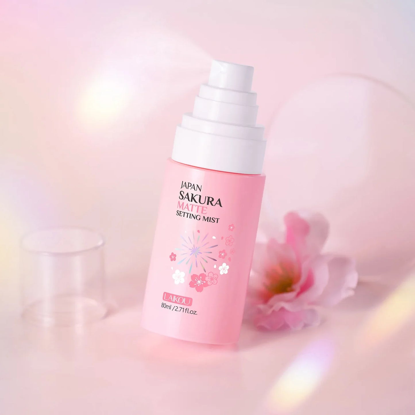 Sakura Matte Setting Spray 80ml Long Lasting Makeup Fixer Moisturizing Oil Control Non Sticky Face Mist For All Day Fresh Look