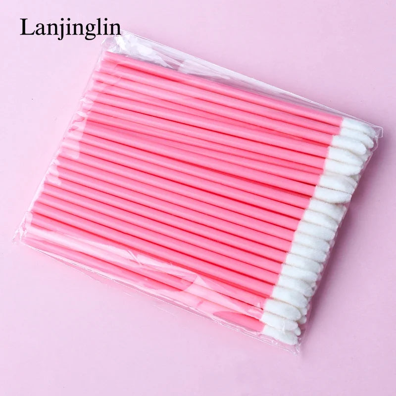 Lanjinglin 5/50 Pcs Lip Brush Reusable Makeup Brushes Lipstick Applicator Wands Eyelashes Extension Tool Beauty Accessories