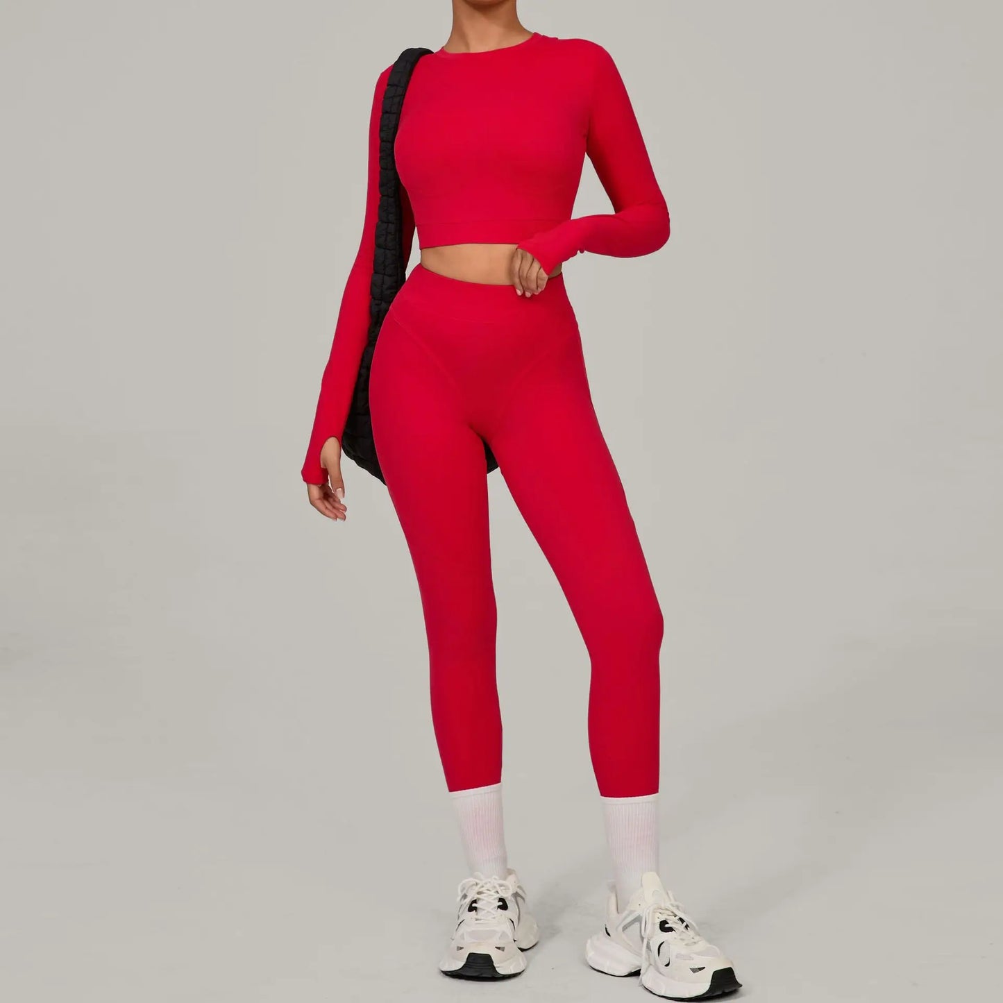 Traje deportivo de yoga sin costuras de cintura alta XP160